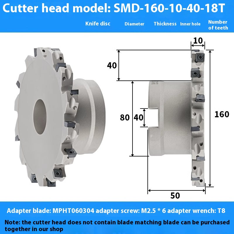 2079-CNC sleeve SMD side and face milling cutterhead CNC indexable chip SMC cutterhead T-slot grooving MPHT06 Shandong Denso Pricision Tools Co.,Ltd.